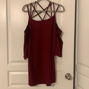 Straps Dress with Bell Sleeves